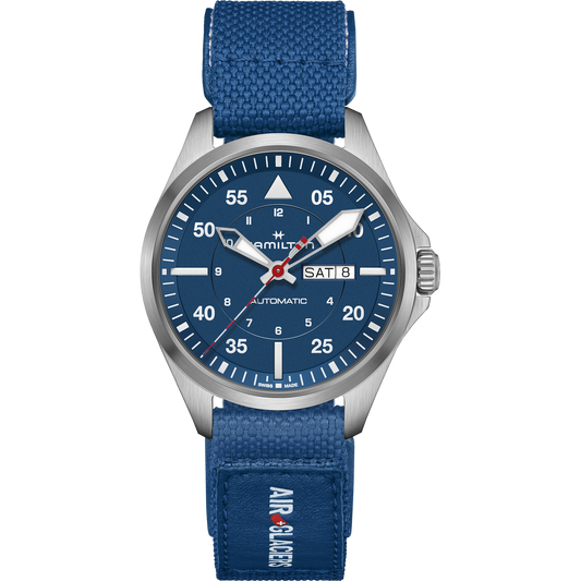 Khaki Aviation Pilot Day Date Auto - Air-Glaciers Edition H64655941