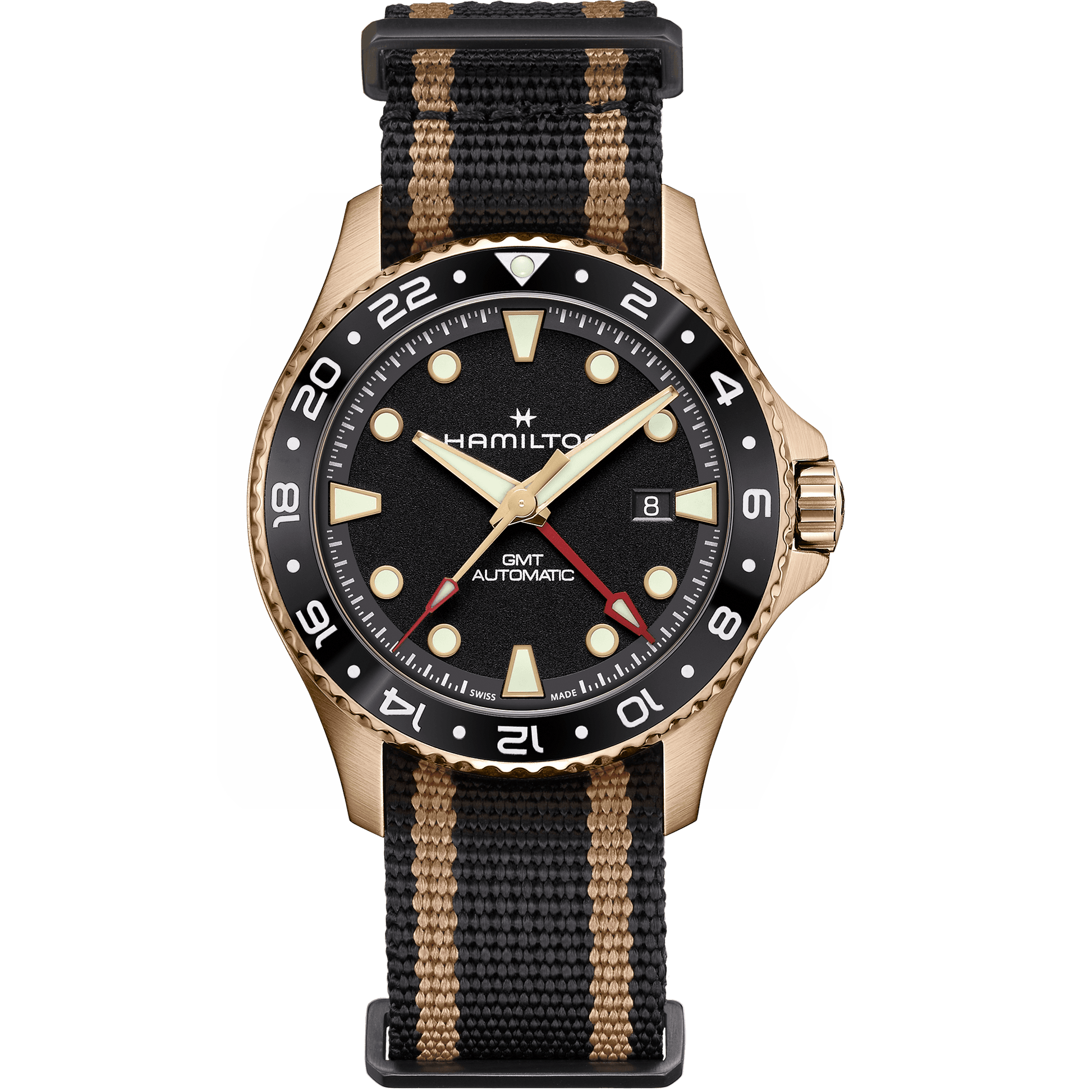 Hamilton Khaki Navy Scuba Automatic GMT 43mm Bronze H82565930
