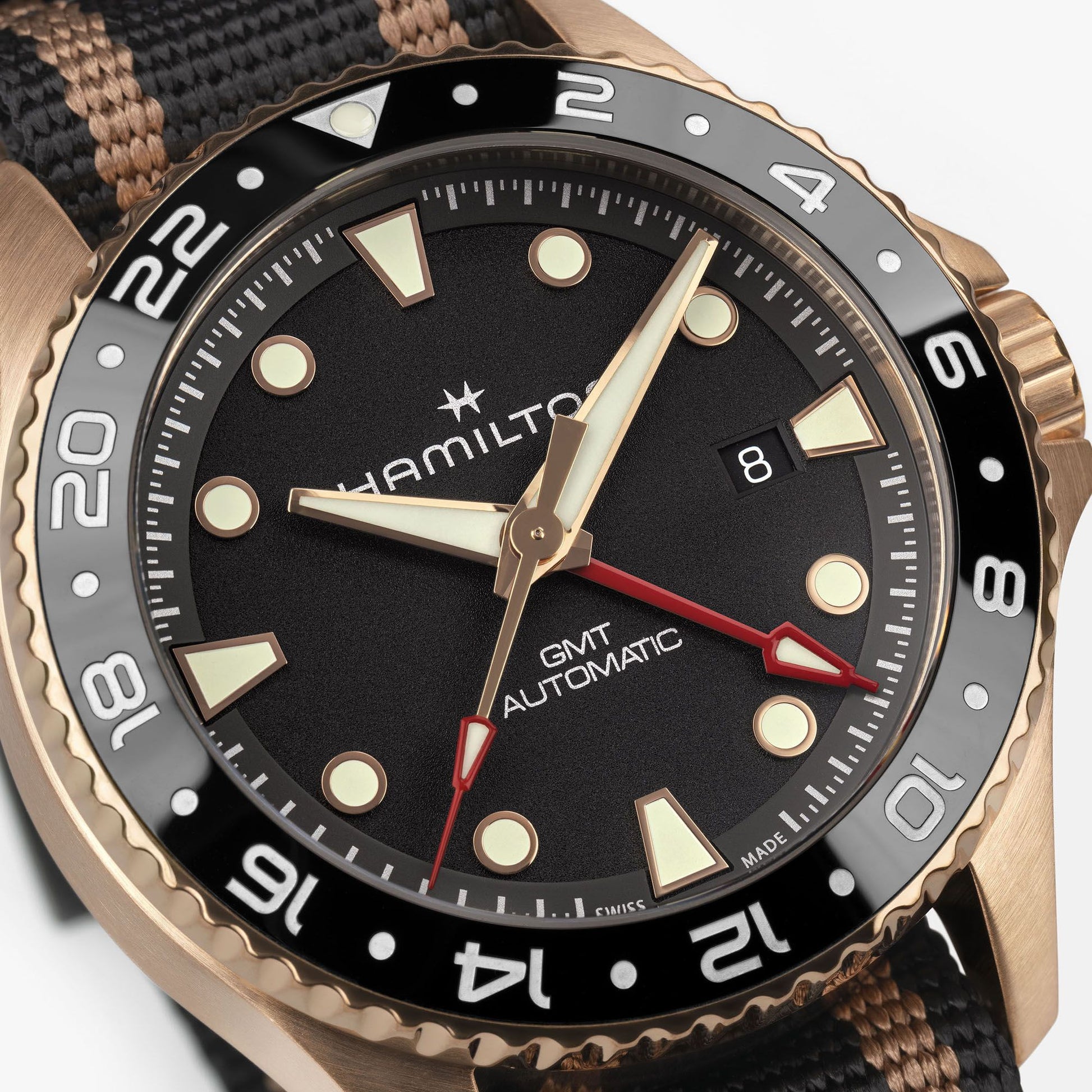 Hamilton Khaki Navy Scuba Automatic GMT 43mm Bronze H82565930