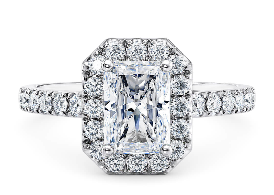 Medici Radiant Shape Halo Castle 2.00 mm