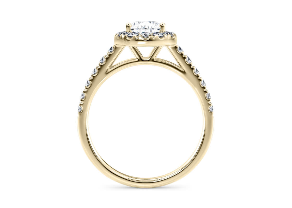 Medici Pear Shape Castle Halo 2.00 mm