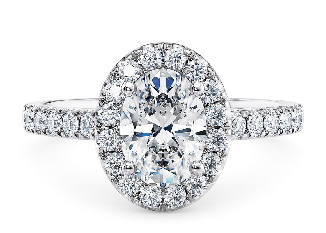 Medici Oval Shape Castle Halo 2.00 mm