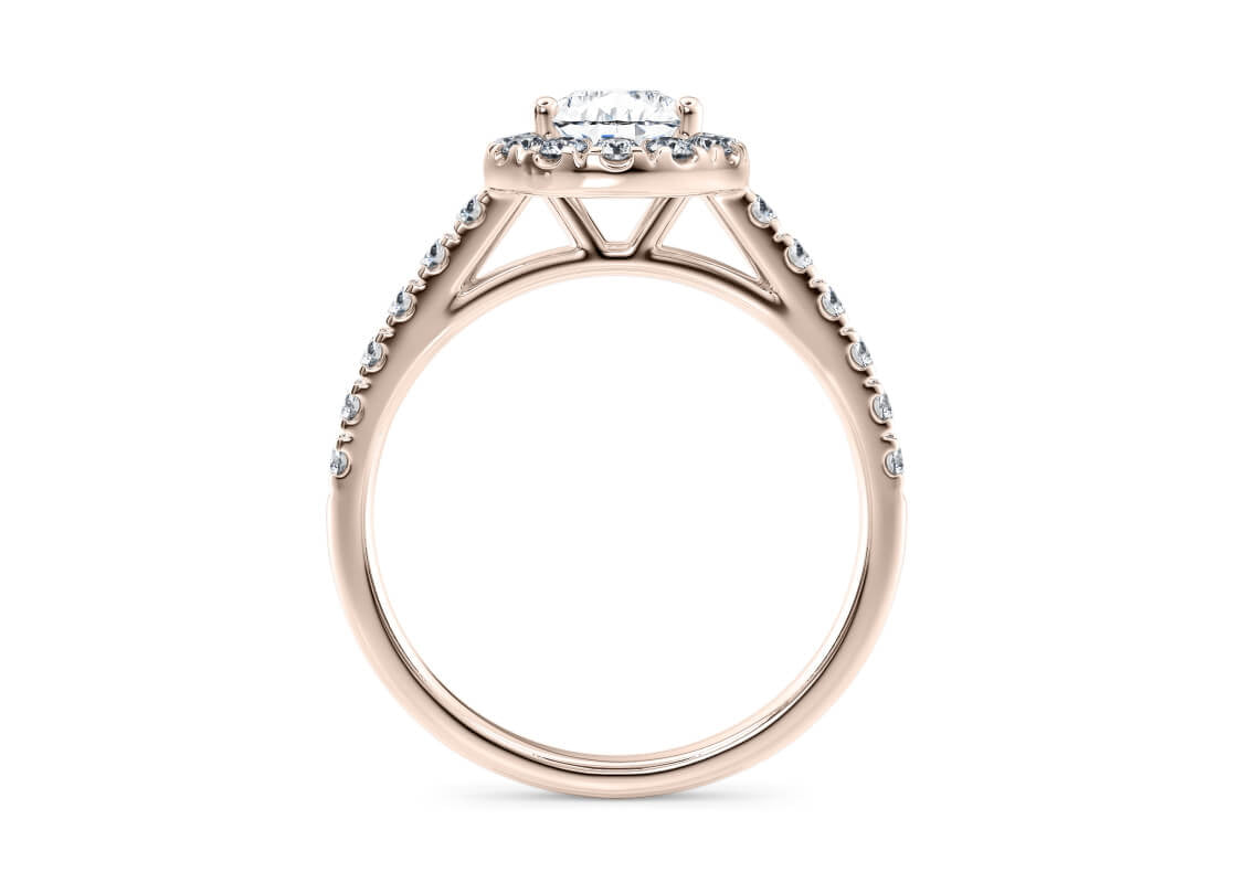 Medici Pear Shape Castle Halo 2.00 mm