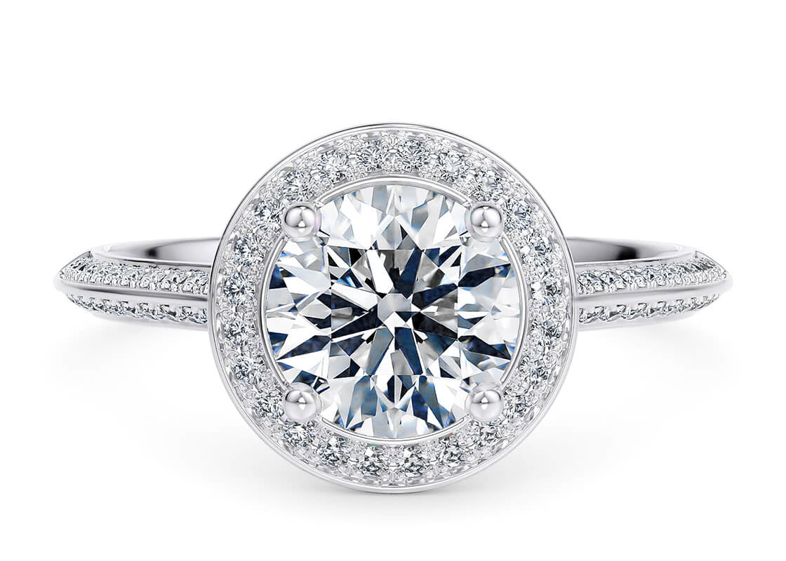 Olympia Engagement Ring Round Shape Thread Olympia 1.90 mm