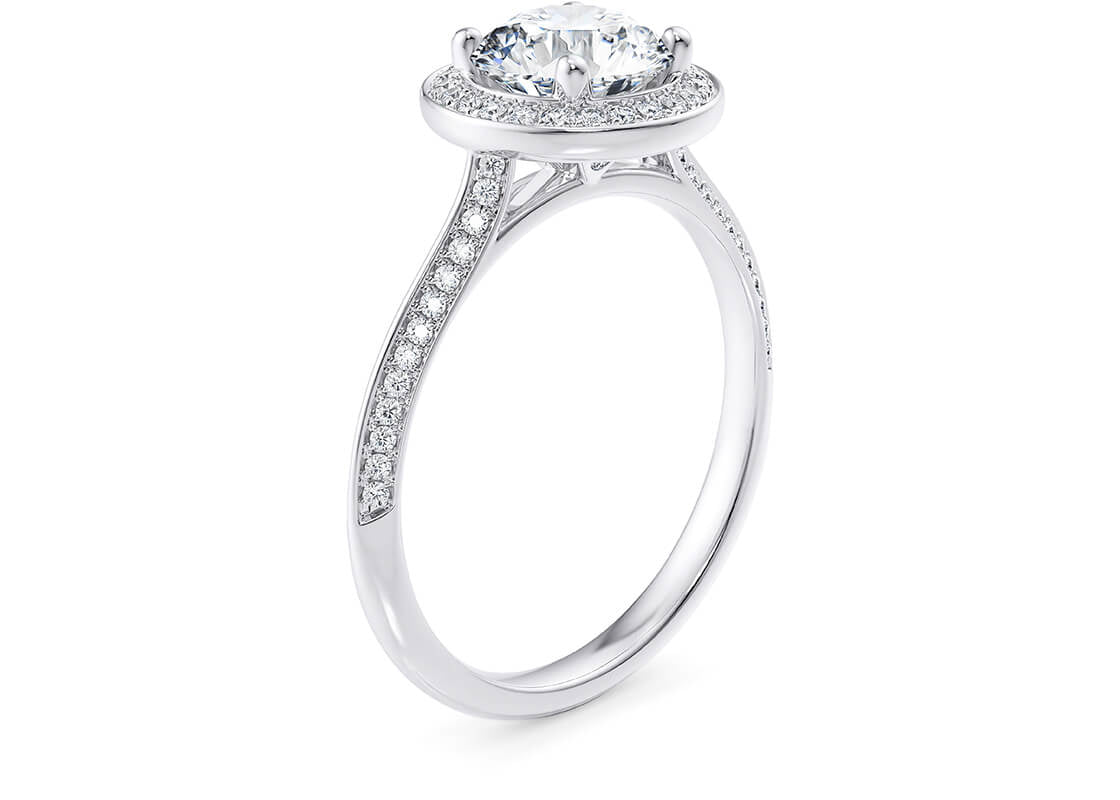 Olympia Engagement Ring Round Shape Thread Olympia 1.90 mm