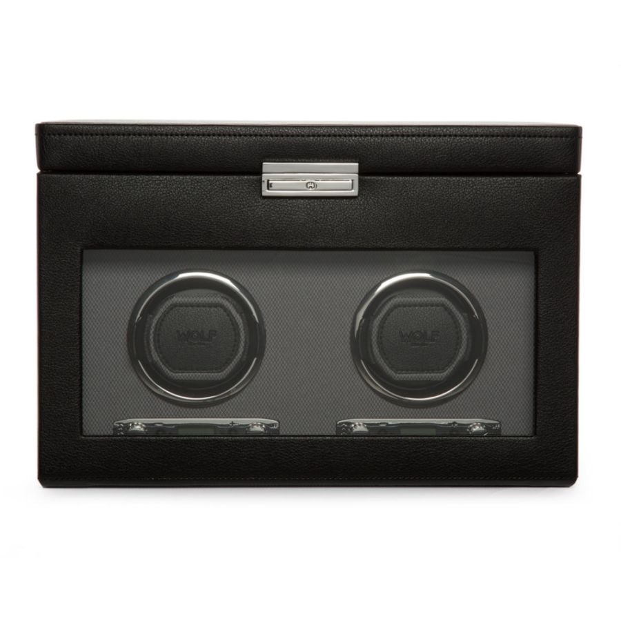 Wolf Double Watch Winder with Storage 456202