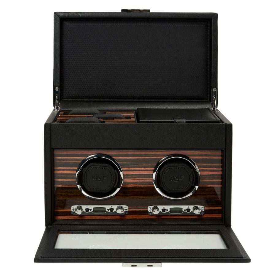 Wolf Roadster Double Watch Winder with Storage 457256