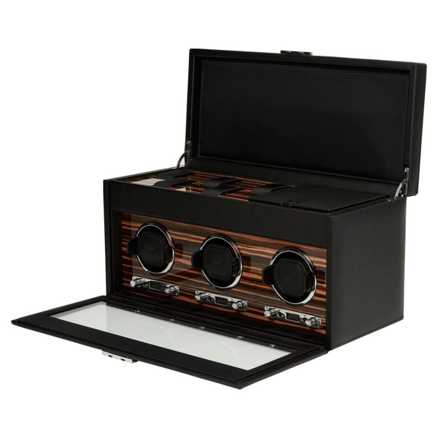 Wolf Roadster Triple Watch Winder with Storage 457356
