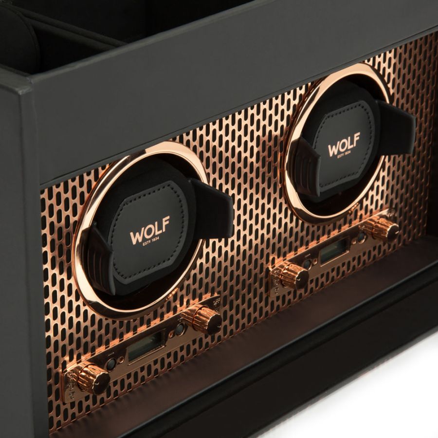 Wolf Axis Double Watch Winder With Storage 469316