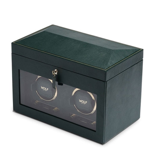 Wolf British Racing Double Watch Winder with Storage 792241