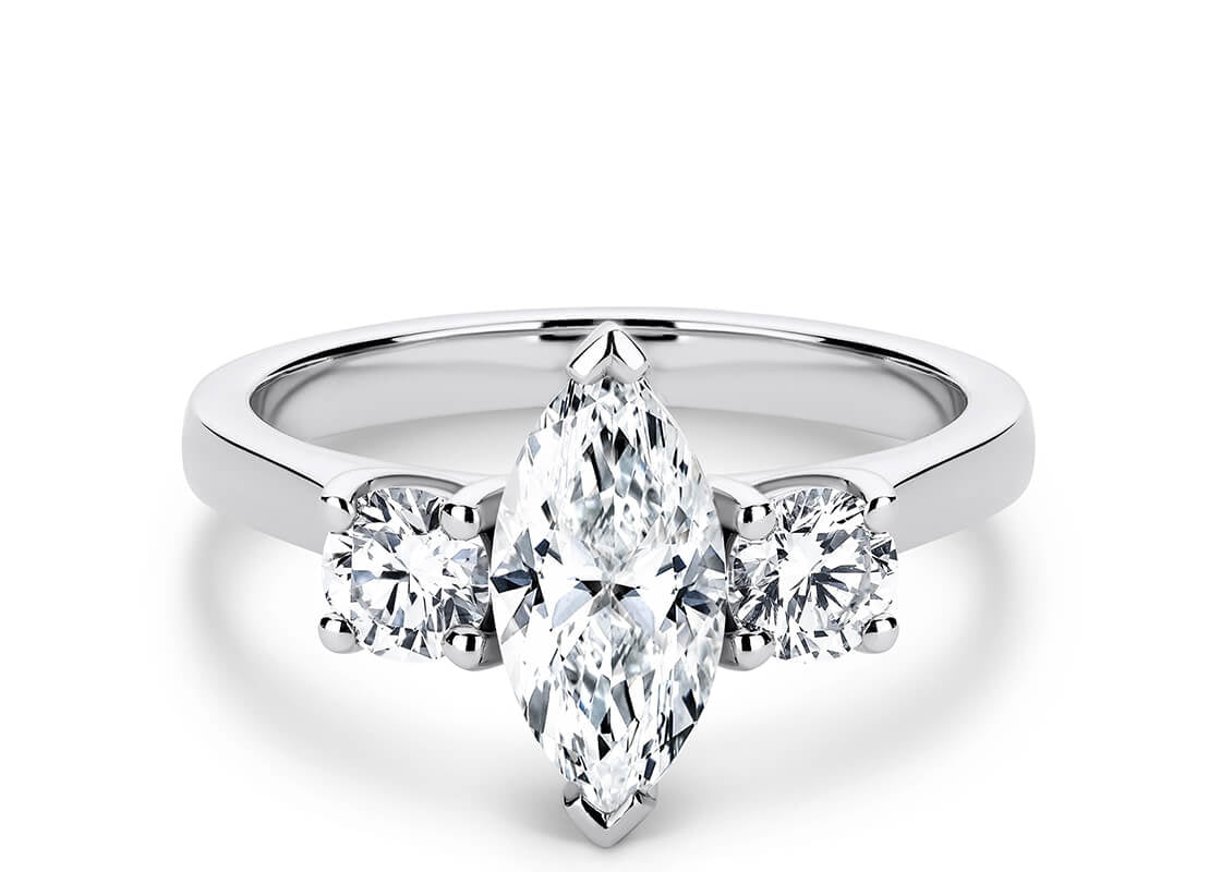 Roma Marquise Shape Claw Trilogy 2.30 mm