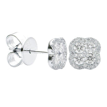 Load image into Gallery viewer, 14k 0.42ctw Diamond Flower Stud Earrings
