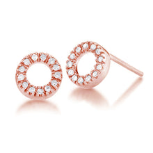 Load image into Gallery viewer, 0.20ctw Diamond Circle Stud Earring
