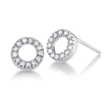 Load image into Gallery viewer, 0.20ctw Diamond Circle Stud Earring
