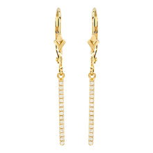 Load image into Gallery viewer, 14k 0.18ctw Diamond Bar Earring
