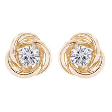 Load image into Gallery viewer, 0.07ctw Diamond Love-Knot Stud Earring
