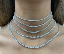 Load image into Gallery viewer, 14K 2.50ctw Diamond Choker Necklace
