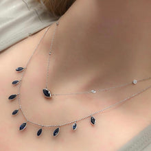 Load image into Gallery viewer, 14K 3.80ctw Sapphire Drop Necklace
