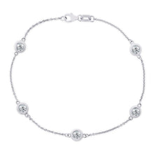 Load image into Gallery viewer, 14k 0.15ctw Diamond By The Yard Bracelet
