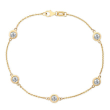 Load image into Gallery viewer, 14k 0.15ctw Diamond By The Yard Bracelet
