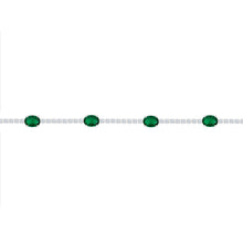 Load image into Gallery viewer, 14k 4.00ctw Emerald and Diamond Bracelet
