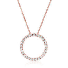 Load image into Gallery viewer, 0.10ctw Diamond Circle Pendant
