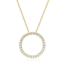Load image into Gallery viewer, 0.10ctw Diamond Circle Pendant
