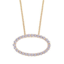 Load image into Gallery viewer, 0.10ctw Diamond Oval Pendant
