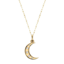 Load image into Gallery viewer, 0.05ctw Diamond Crescent Moon Pendant
