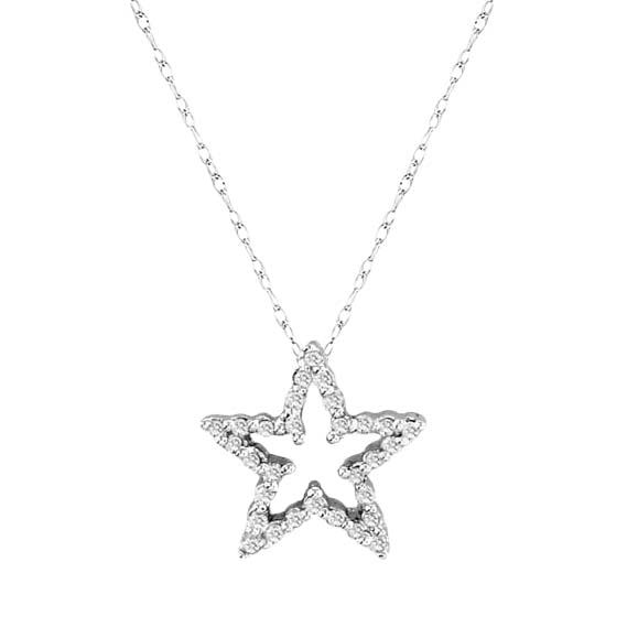 0.10ctw Diamond Star Pendant