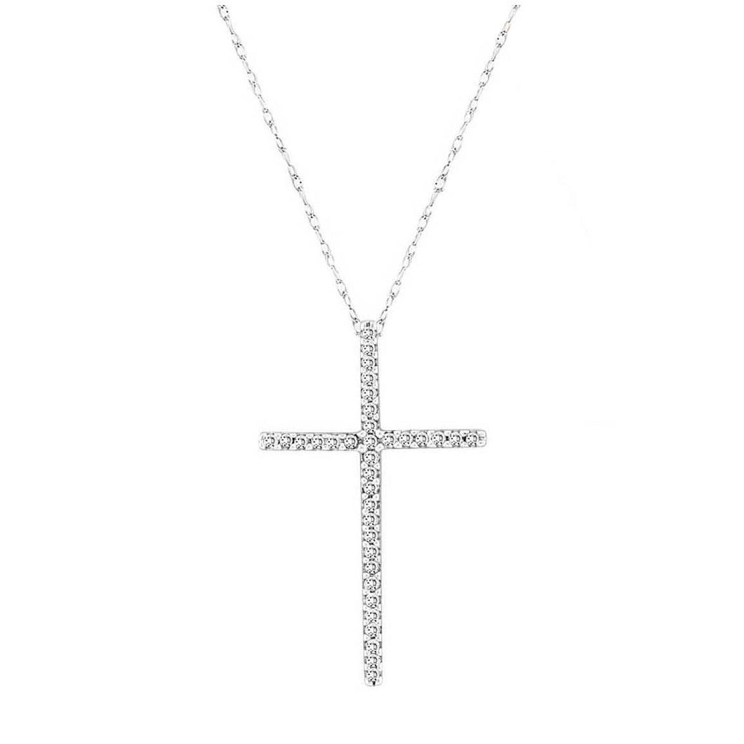 0.11ctw Diamond Cross Pendant