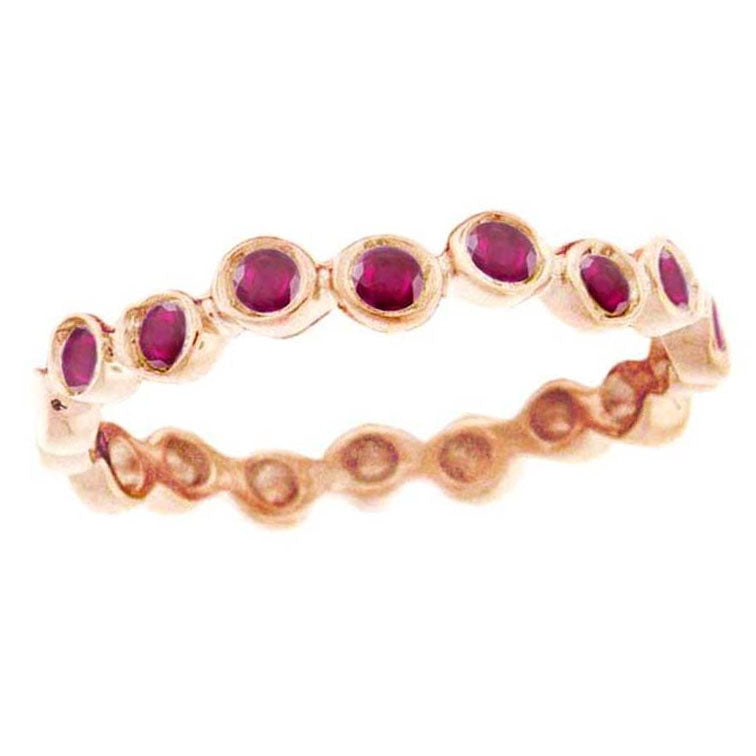14k 0.35ctw Ruby Stackable Ring