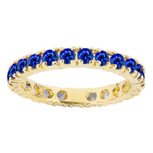 Load image into Gallery viewer, 14k 2.00ctw Sapphire Stackable Eternity Ring
