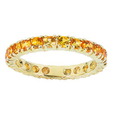 Load image into Gallery viewer, 14k 2.00ctw Yellow Sapphire Stackable Eternity Ring
