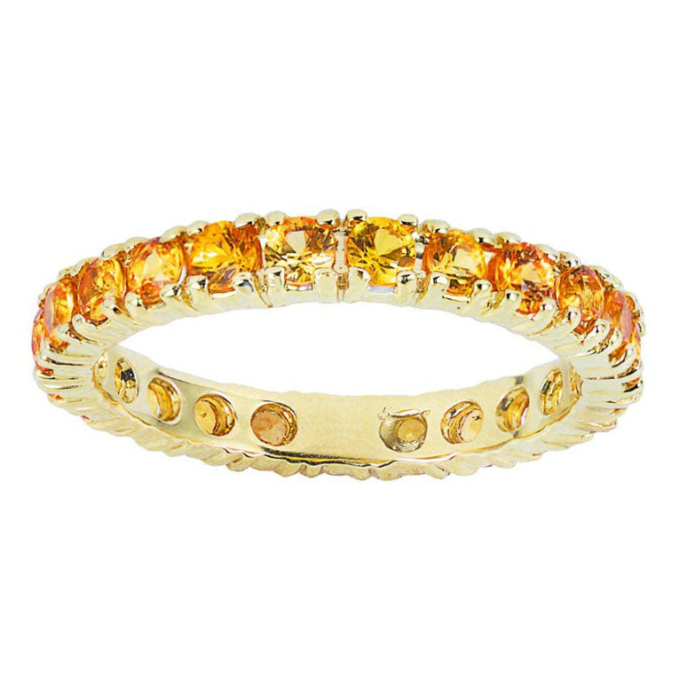 14k 2.00ctw Yellow Sapphire Stackable Eternity Ring