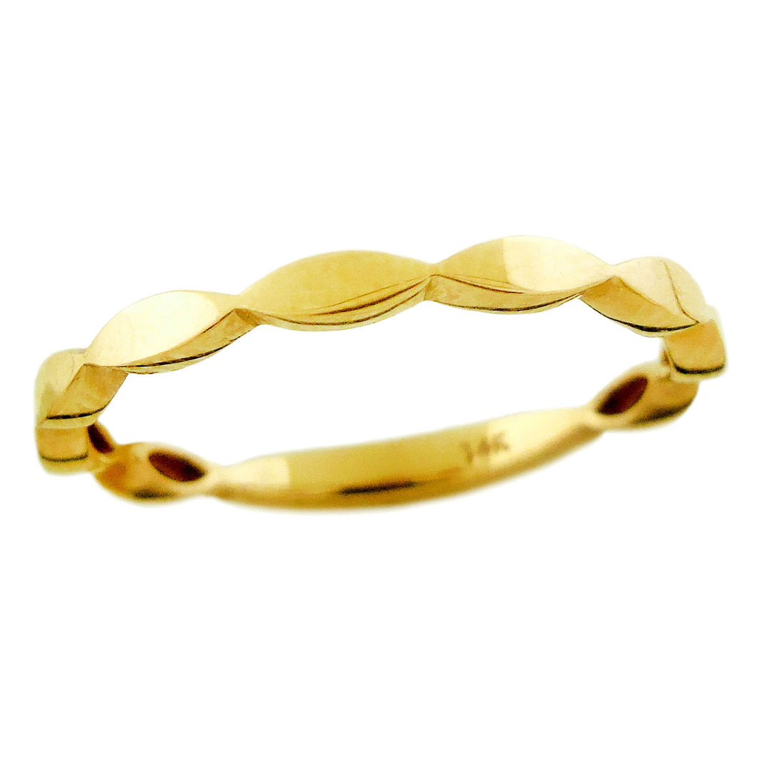 14k Gold Marquis Stackable Ring
