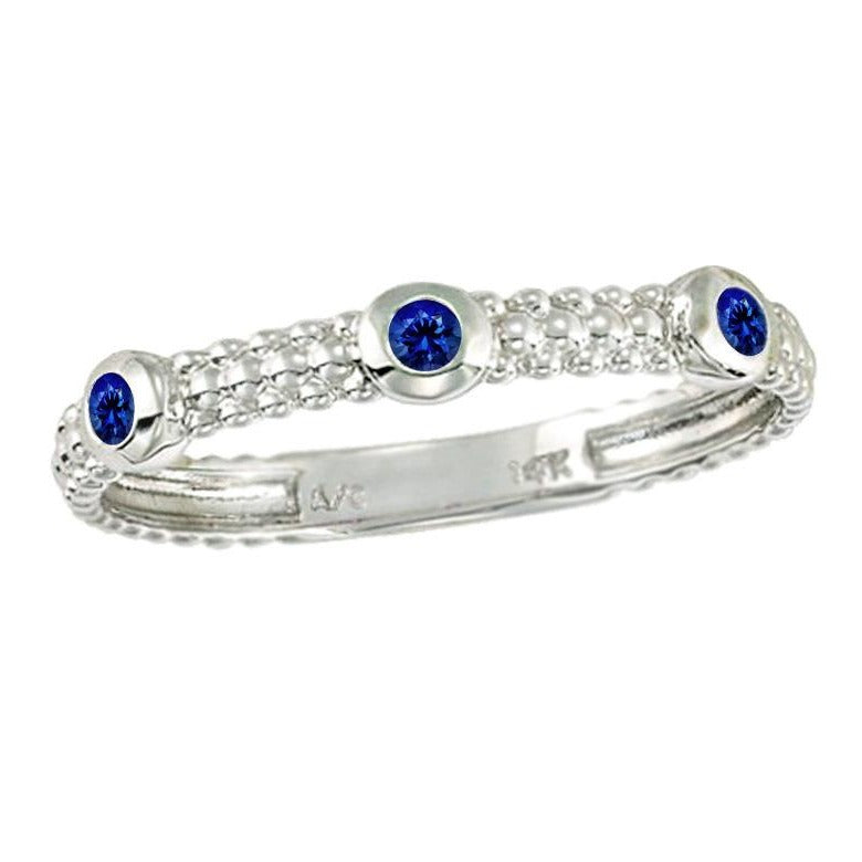0.15ctw Sapphire Stackable Ring