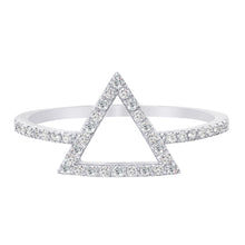 Load image into Gallery viewer, 14k 0.25ctw Diamond Triangle Ring
