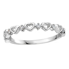 Load image into Gallery viewer, 14k 0.10ctw Diamond Stackable Heart Ring
