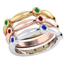 Load image into Gallery viewer, 0.05ctw Sapphire Stackable Ring

