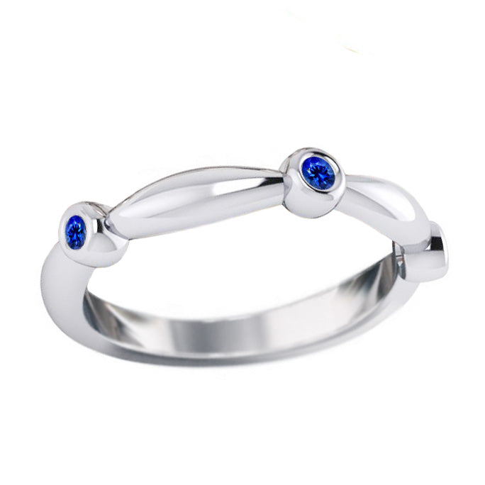 0.05ctw Sapphire Stackable Ring