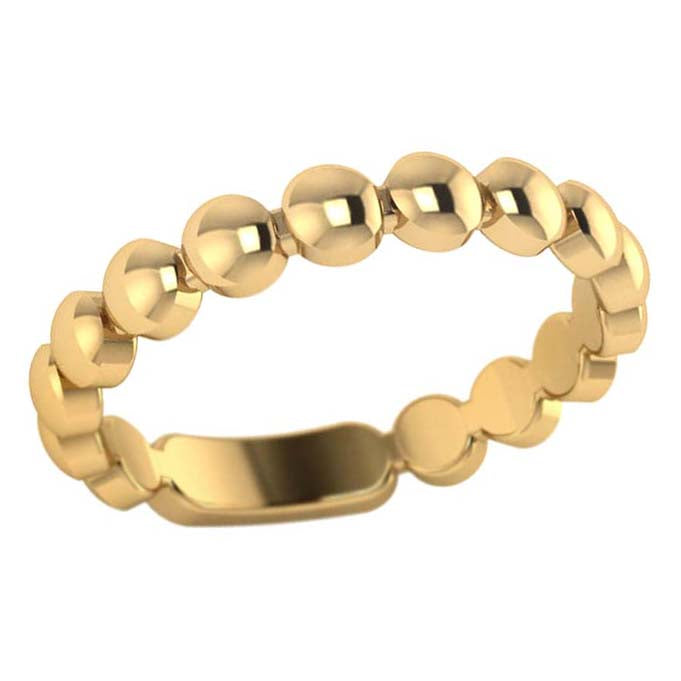 14k Beaded Stackable Ring