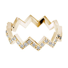 Load image into Gallery viewer, 0.35ctw Diamond Zig Zag Stackable Ring
