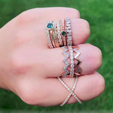Load image into Gallery viewer, 0.35ctw Diamond Zig Zag Stackable Ring
