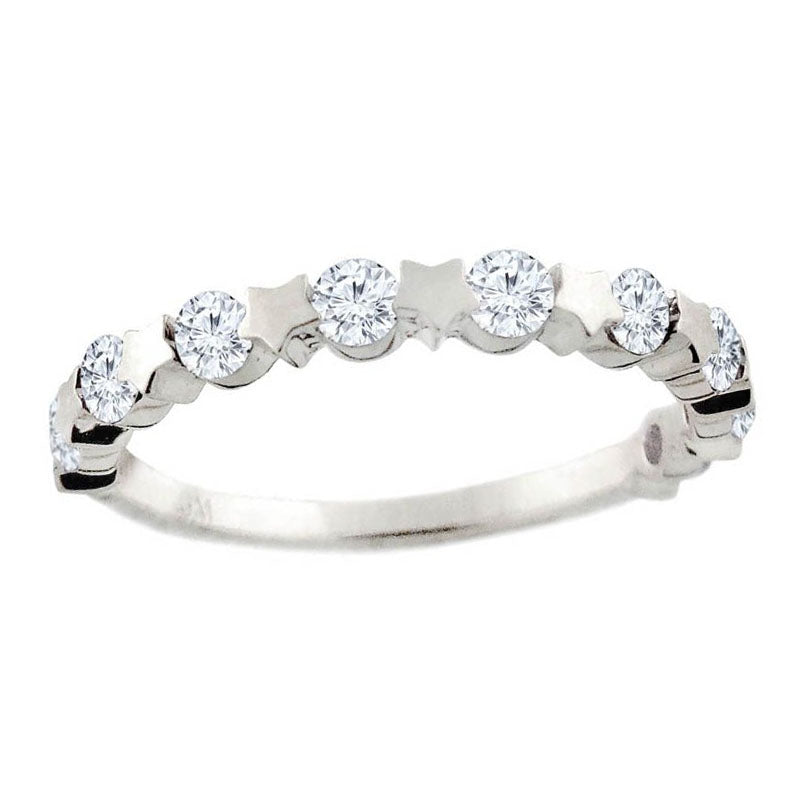 14k 0.50ctw Diamond Stackable Star Ring