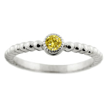 Load image into Gallery viewer, 14k 0.15ctw Citrine Beaded Stackable Ring
