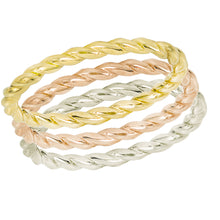Load image into Gallery viewer, 14k Gold Stackable Twisted Band
