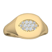 Load image into Gallery viewer, 14k 0.18ctw Diamond Signet Ring
