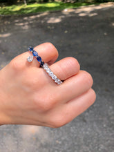 Load image into Gallery viewer, 14k Sapphire and Diamond Drop Eternity Ring
