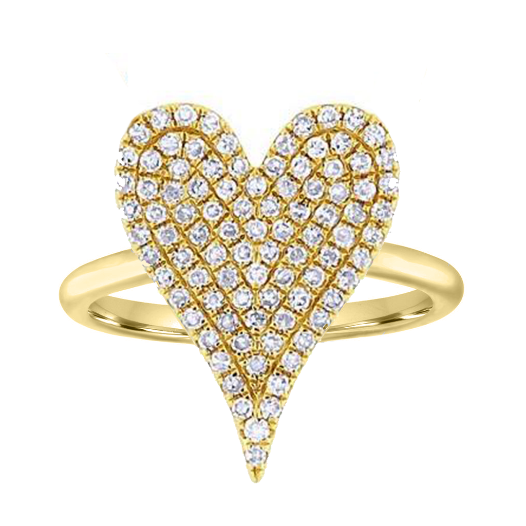 14k 0.16ctw Diamond Heart Ring